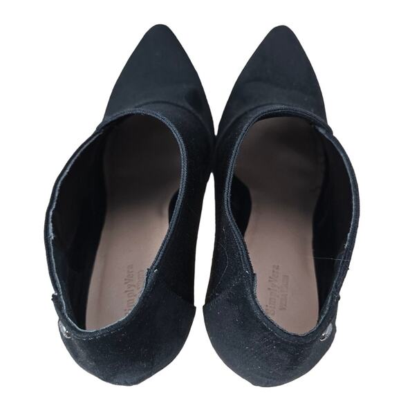 Simply Vera Wang Texitile Faux Suede Upper Black 4" Heeled  Boots 6M - Picture 7 of 10